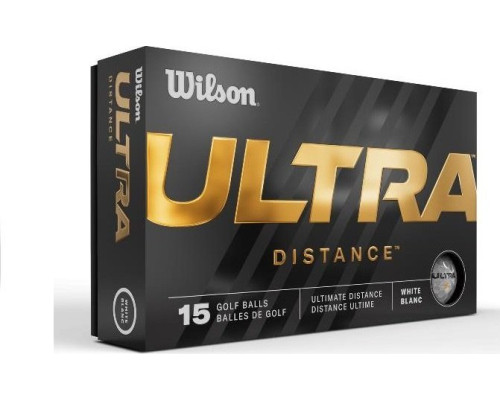М'ячі для гольфу Wilson ULTRA Distance 2023 15 шт, жовті М'ячі для гольфу Wilson ULTRA Distance 2023 15 шт, жовті