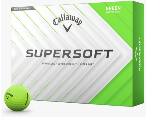 М'ячі для гольфу Callaway Supersoft 12 шт, зелені М'ячі для гольфу Callaway Supersoft 12 шт, зелені
