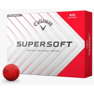 М'ячі для гольфу Callaway Supersoft 12 шт, червоний