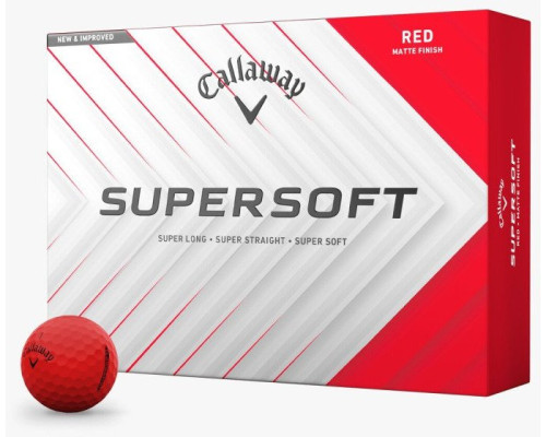 М'ячі для гольфу Callaway Supersoft 12 шт, червоний М'ячі для гольфу Callaway Supersoft 12 шт, червоний