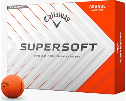 М'ячі для гольфу Callaway Supersoft 12 шт, помаранчеві М'ячі для гольфу Callaway Supersoft 12 шт, помаранчеві