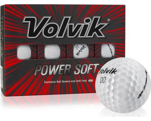 М'ячі для гольфу Volvik Power Soft 12 шт, білі М'ячі для гольфу Volvik Power Soft 12 шт, білі