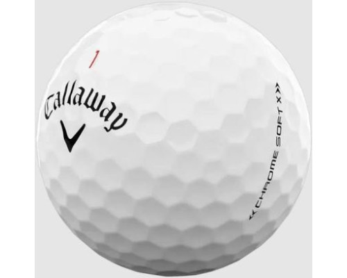 М'ячі для гольфу Callaway Chrome Soft X 3 шт, білі М'ячі для гольфу Callaway Chrome Soft X 3 шт, білі