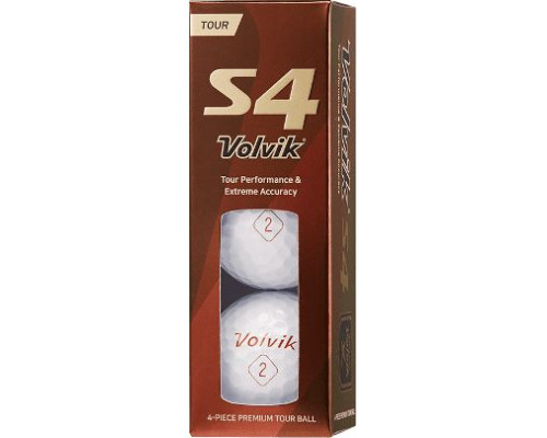 М'ячі для гольфу Volvik Tour S4 12 шт, білі М'ячі для гольфу Volvik Tour S4 12 шт, білі