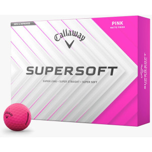 М'ячі для гольфу Callaway Supersoft 2025 12 шт, рожеві