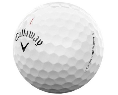 М'ячі для гольфу Callaway Chrome Soft 2024 3 шт, білі М'ячі для гольфу Callaway Chrome Soft 2024 3 шт, білі