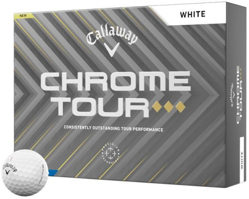 М'ячі для гольфу Callaway Chrome Tour Triple Diamond 2025 12 шт, білі М'ячі для гольфу Callaway Chrome Tour Triple Diamond 2025 12 шт, білі