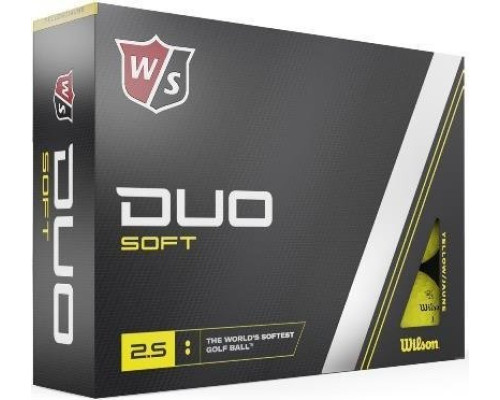 М'ячі для гольфу Wilson Staff Duo Soft 12 шт, жовті М'ячі для гольфу Wilson Staff Duo Soft 12 шт, жовті