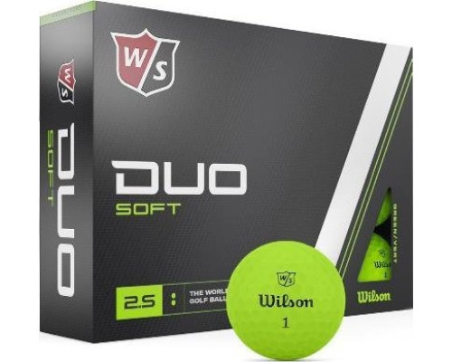 М'ячі для гольфу Wilson Staff Duo Soft 12 шт, зелені М'ячі для гольфу Wilson Staff Duo Soft 12 шт, зелені