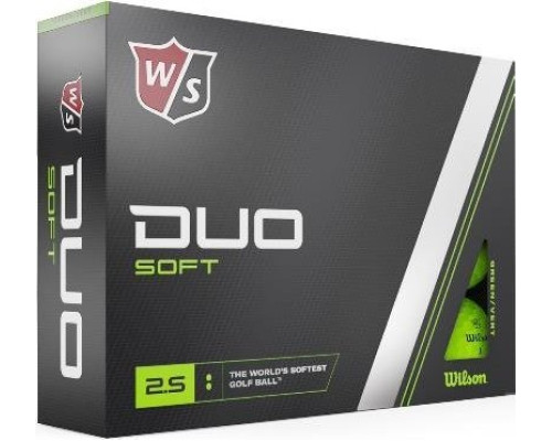 М'ячі для гольфу Wilson Staff Duo Soft 12 шт, зелені М'ячі для гольфу Wilson Staff Duo Soft 12 шт, зелені