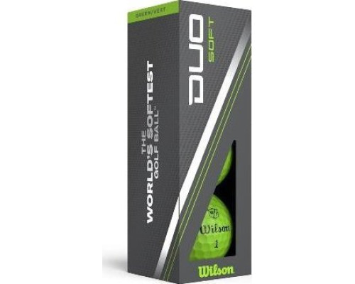 М'ячі для гольфу Wilson Staff Duo Soft 12 шт, зелені М'ячі для гольфу Wilson Staff Duo Soft 12 шт, зелені