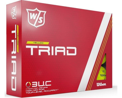 М'ячі для гольфу Wilson Staff TRIAD 12 шт, жовті М'ячі для гольфу Wilson Staff TRIAD 12 шт, жовті