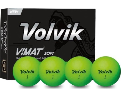 М'ячі для гольфу Volvik Vimat Soft 12 шт, зелені М'ячі для гольфу Volvik Vimat Soft 12 шт, зелені