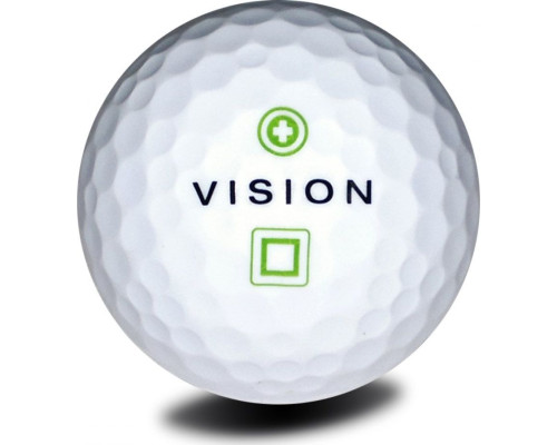 М'ячі для гольфу Vision PRO-TOUR X * WJB 12 шт, біло-зелені М'ячі для гольфу Vision PRO-TOUR X * WJB 12 шт, біло-зелені