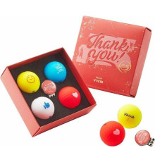 М'ячі для гольфу Volvik Thank You 4 шт, різнокольорові