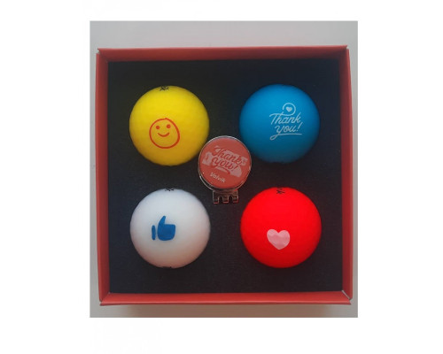 М'ячі для гольфу Volvik Thank You 4 шт, різнокольорові М'ячі для гольфу Volvik Thank You 4 шт, різнокольорові