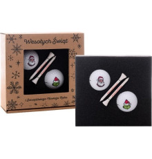 М'ячі для гольфу Nassau Merry Christmas 2 шт, білі