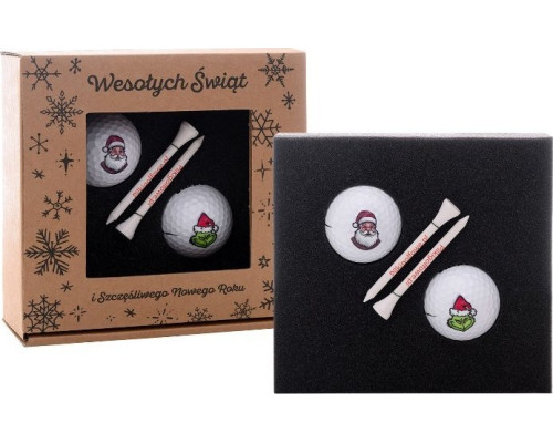 М'ячі для гольфу Nassau Merry Christmas 2 шт, білі М'ячі для гольфу Nassau Merry Christmas 2 шт, білі