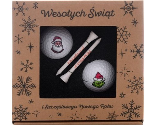 М'ячі для гольфу Nassau Merry Christmas 2 шт, білі М'ячі для гольфу Nassau Merry Christmas 2 шт, білі