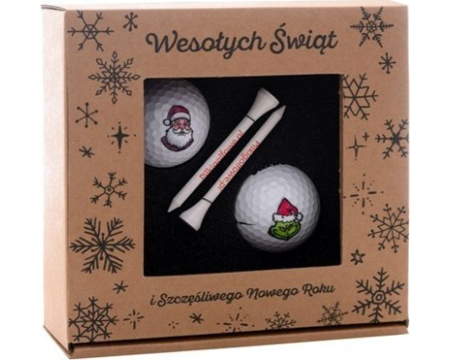 М'ячі для гольфу Nassau Merry Christmas 2 шт, білі М'ячі для гольфу Nassau Merry Christmas 2 шт, білі