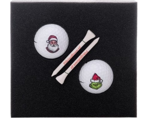 М'ячі для гольфу Nassau Merry Christmas 2 шт, білі М'ячі для гольфу Nassau Merry Christmas 2 шт, білі