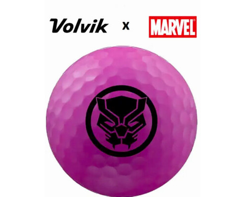 М'ячі для гольфу Volvik Marvel Black Panther 4 шт, чорно-фіолетові