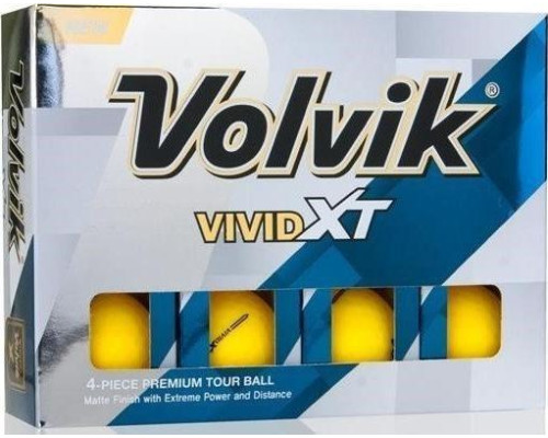 М'ячі для гольфу Volvik Vivid XT 12 шт, жовті М'ячі для гольфу Volvik Vivid XT 12 шт, жовті