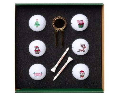 М'ячі для гольфу Toma Merry Christmas 6 шт, білі М'ячі для гольфу Toma Merry Christmas 6 шт, білі