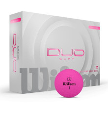 М'ячі для гольфу Wilson Duo Soft 2025 12 шт, рожеві