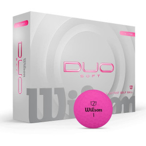 М'ячі для гольфу Wilson Duo Soft 2025 12 шт, рожеві