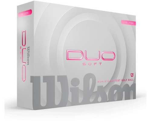 М'ячі для гольфу Wilson Duo Soft 2025 12 шт, рожеві М'ячі для гольфу Wilson Duo Soft 2025 12 шт, рожеві