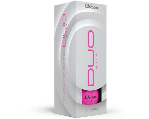 М'ячі для гольфу Wilson Duo Soft 2025 12 шт, рожеві М'ячі для гольфу Wilson Duo Soft 2025 12 шт, рожеві