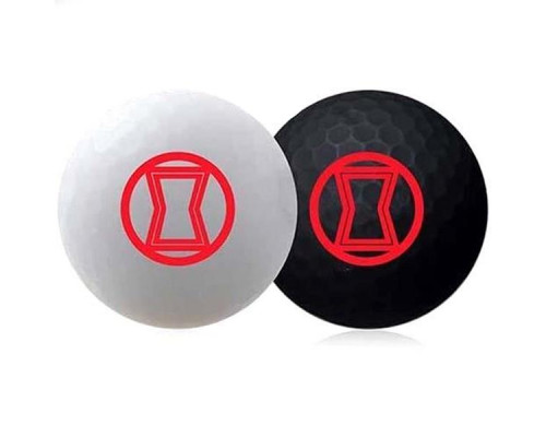 М'ячі для гольфу Volvik Marvel BLACK WIDOW 4 шт, чорно-сірі