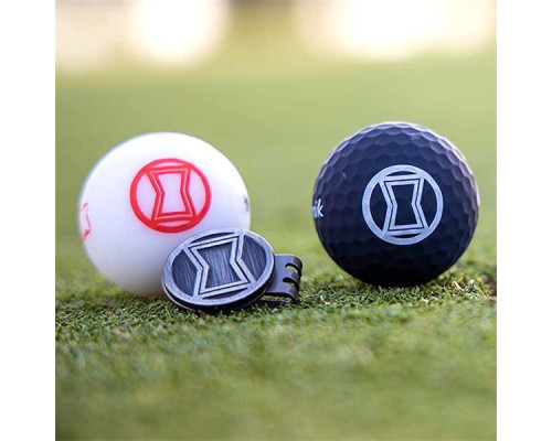 М'ячі для гольфу Volvik Marvel BLACK WIDOW 4 шт, чорно-сірі