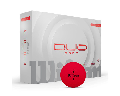 М'ячі для гольфу Wilson Staff Duo Soft 2025 12 шт, червоні М'ячі для гольфу Wilson Staff Duo Soft 2025 12 шт, червоні