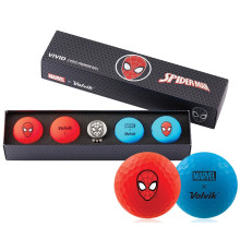 М'ячі для гольфу Volvik Marvel Spider Man 4 шт, червоно-сині
