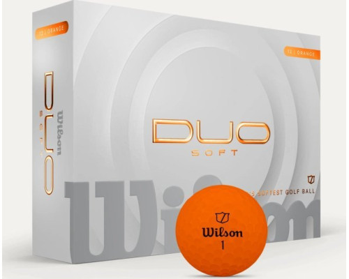 М'ячі для гольфу Wilson Staff Duo Soft 2025 12 шт, помаранчеві М'ячі для гольфу Wilson Staff Duo Soft 2025 12 шт, помаранчеві