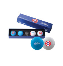 М'ячі для гольфу Volvik Marvel Capitan America 4 шт, блакитно-сірі