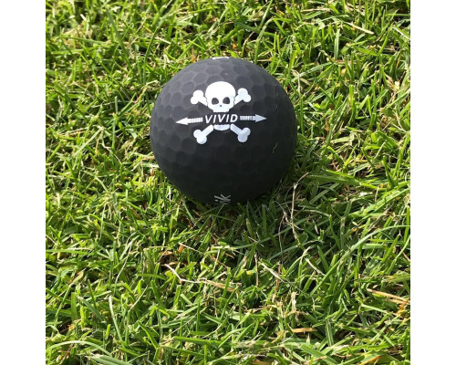 М'ячі для гольфу Volvik Skull 4 шт, чорно-білі