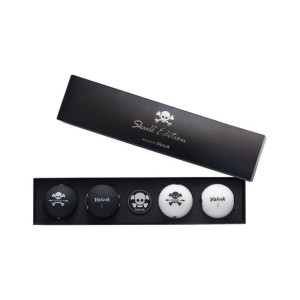 М'ячі для гольфу Volvik Skull 4 шт, чорно-білі
