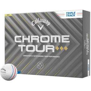 М'ячі для гольфу Callaway Chrome Tour Triple Diamond Track 2025 12 шт, білі
