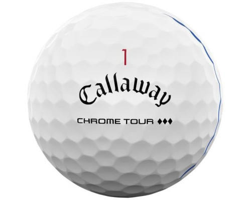М'ячі для гольфу Callaway Chrome Tour Triple Diamond Track 2025 12 шт, білі М'ячі для гольфу Callaway Chrome Tour Triple Diamond Track 2025 12 шт, білі