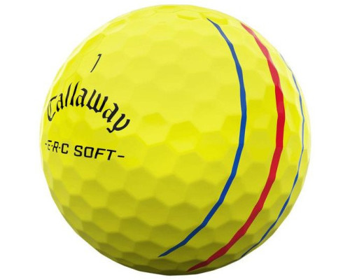 М'ячі для гольфу Callaway ERC Soft 2025 12 шт, жовті М'ячі для гольфу Callaway ERC Soft 2025 12 шт, жовті