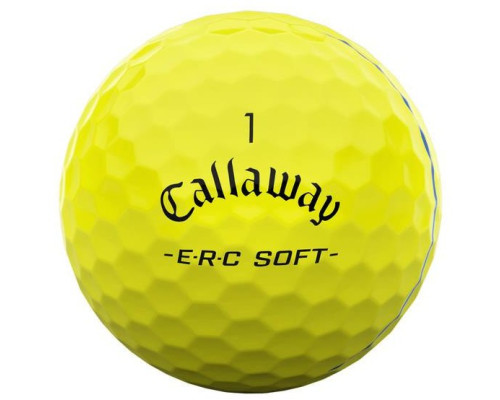 М'ячі для гольфу Callaway ERC Soft 2025 12 шт, жовті М'ячі для гольфу Callaway ERC Soft 2025 12 шт, жовті