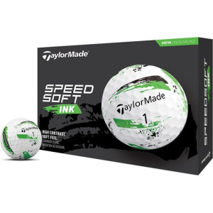 М'ячі для гольфу Taylor Made SpeedSoft 12 шт, біло-зелений