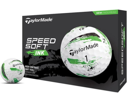 М'ячі для гольфу Taylor Made SpeedSoft 12 шт, біло-зелений