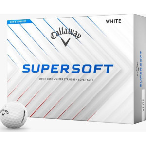 М'ячі для гольфу Callaway Supersoft 2025 12 шт, білі