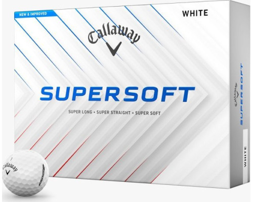 М'ячі для гольфу Callaway Supersoft 2025 12 шт, білі М'ячі для гольфу Callaway Supersoft 2025 12 шт, білі