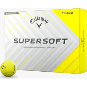 М'ячі для гольфу Callaway Supersoft 2025 12 шт, жовті