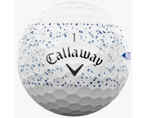 М'ячі для гольфу Callaway Supersoft  Splatter 360, 2025 12 шт, біло-синій М'ячі для гольфу Callaway Supersoft  Splatter 360, 2025 12 шт, біло-синій